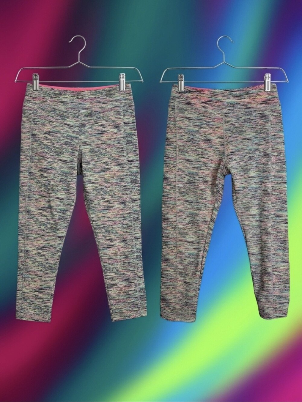 Ladies Active Multi-Color Space-Dye Leggings